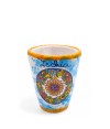 naturischia-souvenir-bicchierino-ceramica-variegato-celeste-bordo-arancione