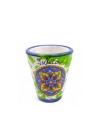 naturischia-souvenir-bicchierino-ceramica-variegato-verde-bordo-blu