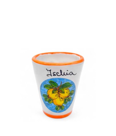 naturischia-souvenir-bicchierino-ceramica-bianco-bordo-arancione