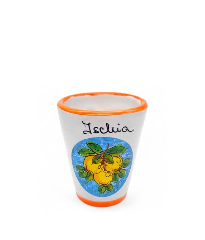 naturischia-souvenir-bicchierino-ceramica-bianco-bordo-arancione