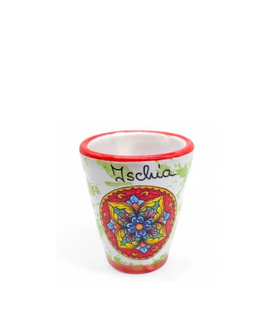 naturischia-souvenir-bicchierino-ceramica-variegato-verde-bordo-rosso