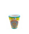 naturischia-souvenir-bicchierino-ceramica-variegato-giallo-bordo-azzurro